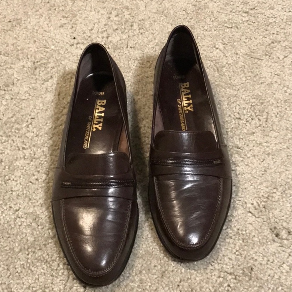 Vintage Men’s Brown BALLY slip on Dress Shoe - Dundee - 9M w shoe trees